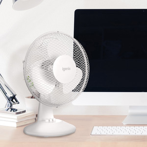 Igenix Desk Fan - White - White / 9in by Igenix