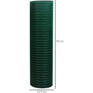 PawHut PVC Coated Steel Mesh Fencing - Green by PawHut