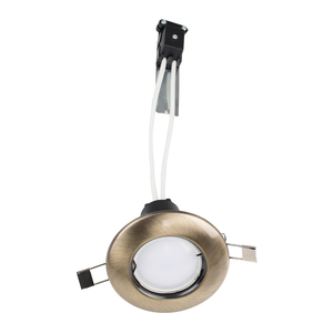 10 Pack Fire Rated Gold Finish GU10 Ceiling Spotlight Downlight Fittings - Gold by ValueLights