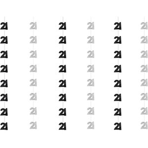 Age Hanging String - shine black and silver / 21st String by Shatchi