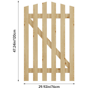 Solid Wood Garden Gate with Z-Shaped Structure by Livingandhome