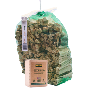 Kindling Nets and Firelighter Bundle - Brown / 1 Net of kindling and 1 box of firelighters by Maxchips