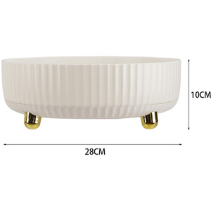 Rotating Round Spice Storage Rack Tray Turntable Kitchen Organizer by Livingandhome