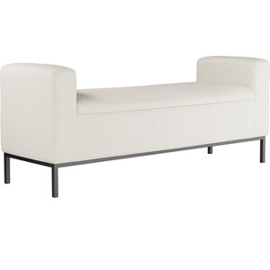 Serena Ivory Bench - Ivory and Black