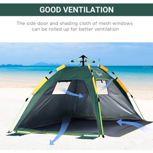 Outsunny Two Men Pop Up Tent - Green by Outsunny