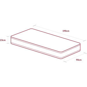 Roma Mattress - White / Single by Dura Beds
