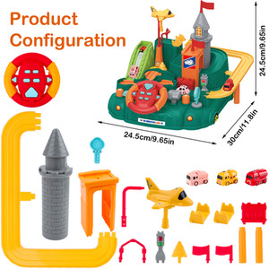 Car Track Adventure Playset Educational Toy - green