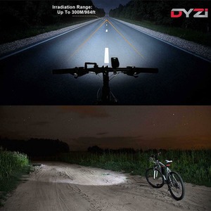 Bike Light Set Waterproof Rechargeable - Black by DYZI