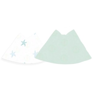 2 Pack Clip Bibs - Starfish by Petite Piccolo