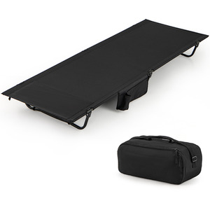 Portable Folding Camping Bed - Black by Costway