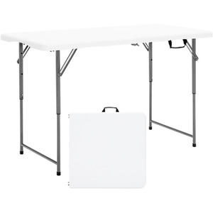 Costway Folding Table - White - White by Costway