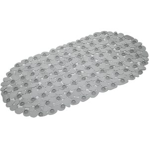 Grey Pebble Bath Mat - Clear by unbranded