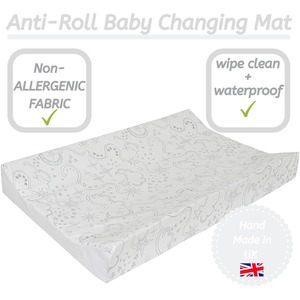 Anti-Roll Wedge Baby Changing Mat - Stars and Swirls / Stars and Swirls by Babycurls