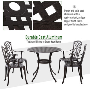 Outsunny 5 Piece Bistro Dining Set by Outsunny