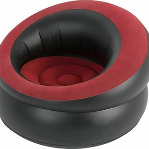 Inflatable Chair Single - Black/Red by Garden Mile