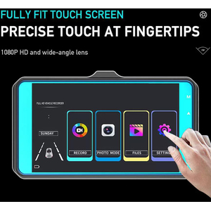 4 Inch Dual Dash Car HD Camera - Black