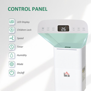 HOMCOM 10L per Day Quiet Dehumidifier for Home Laundry - White by HOMCOM