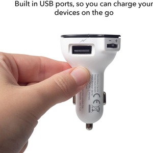 Aquarius Bluetooth Adapter FM Transmitter Hands-free Calling Car Kit - White - White by Aquarius