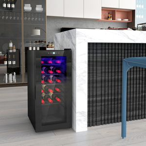HOMCOM 50L Undercounter Wine Cooler Fridge - Black by HOMCOM