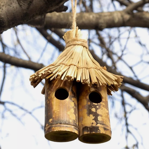 Tiki Hanging Bird Nest Box - Brown by Garden Mile