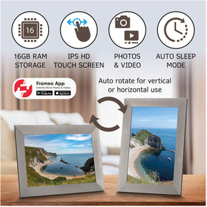 Gallery10 WiFi Digital Photo Frame 10 Inch - Silver by Grouptronics