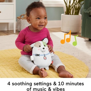 Calming Vibes Puppy Soother Plush Sound Machine for Newborns - Multicolour by Fisher Price