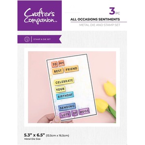 Stamp and Die All Occasions Sentiments - Multi by Crafters Companion
