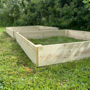 Raised Wooden Vegetable Bed - Natural / 2 x Wooden Raised Vegetable Bed by Selections