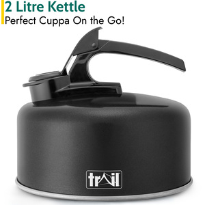 Lightweight Whistling Camping Kettle - Black / 18cm by Trail