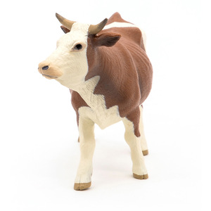 PAPO Farmyard Friends Simmental Cow Toy Figure - Brown by PAPO
