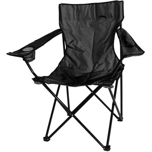 Folding Camping Chair Outdoor Portable Seat - Black