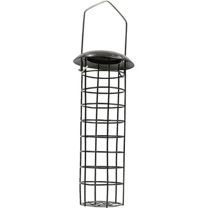 Hanging Wild Bird Feeder Set of 4 Nut Seed Fat Ball - Dark Brown by Actiaspet