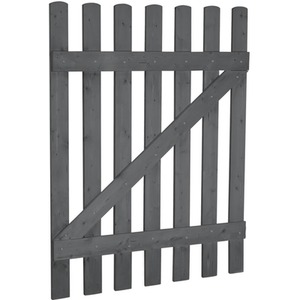 Rustic Style Wooden Garden Gate - Grey / 120cm by lifeideas