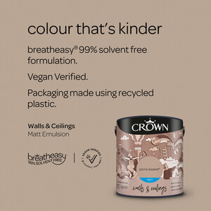 Crown Matt Breatheasy Emulsion Paint - Picnic Basket by Crown Paints