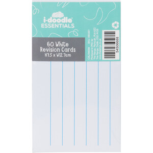 Pack of 60 Revision Cards White by i-doodle