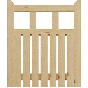 Spruce Wood Garden Fence Gate with Raised Sides by Livingandhome