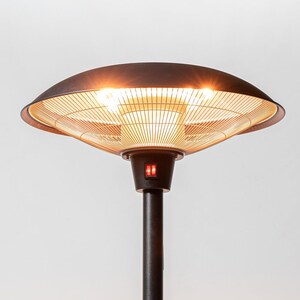 2.1kW IP44 Free Standing Halogen Patio Heater - Black by Primrose