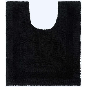 Luxury Reversible Cotton Pedestal Mat - Black by Homescapes