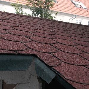 25 Pieces Asphalt Roof Shingles Fish Scales Design - Brown by NOVECRAFTO