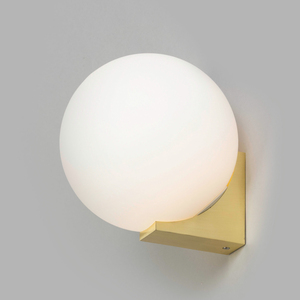 Bola Bathroom Flush Ceiling Light - Satin Brass by Litecraft