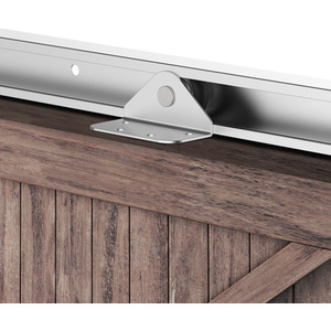 HOMCOM Sliding Barn Wooden Door Hardware Roller - Silver by HOMCOM