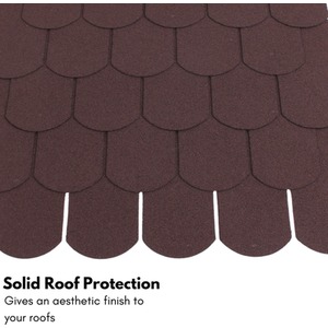 25 Pieces Asphalt Roof Shingles Fish Scales Design - Brown by NOVECRAFTO