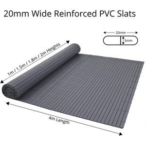 Artificial Bamboo Garden Fence Privacy Screening - Grey by True Products
