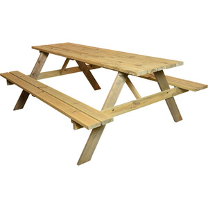 Garden Green Picnic Table - Natural