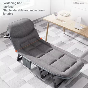 Oversized Folding Camping Cot with Mattress - Grey