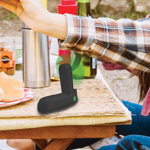 Rechargeable Handy Fan with Power Bank - Black by BREEZE IT