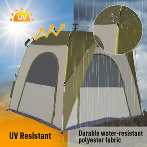 Outsunny Five Man Pop Up Tent - Army Green by Outsunny