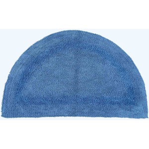Luxury Reversible Semi Circle Bath Mat - Blue by Homescapes