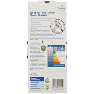 Silk Spray 3 Function Shower Head Chrome - Chrome