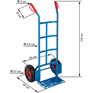 Heavy Duty Sack Barrow - Blue by tectake